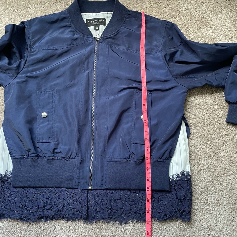 Laundry by Shelli Segal jacket navy/blue size 4 - Picture 5 of 6